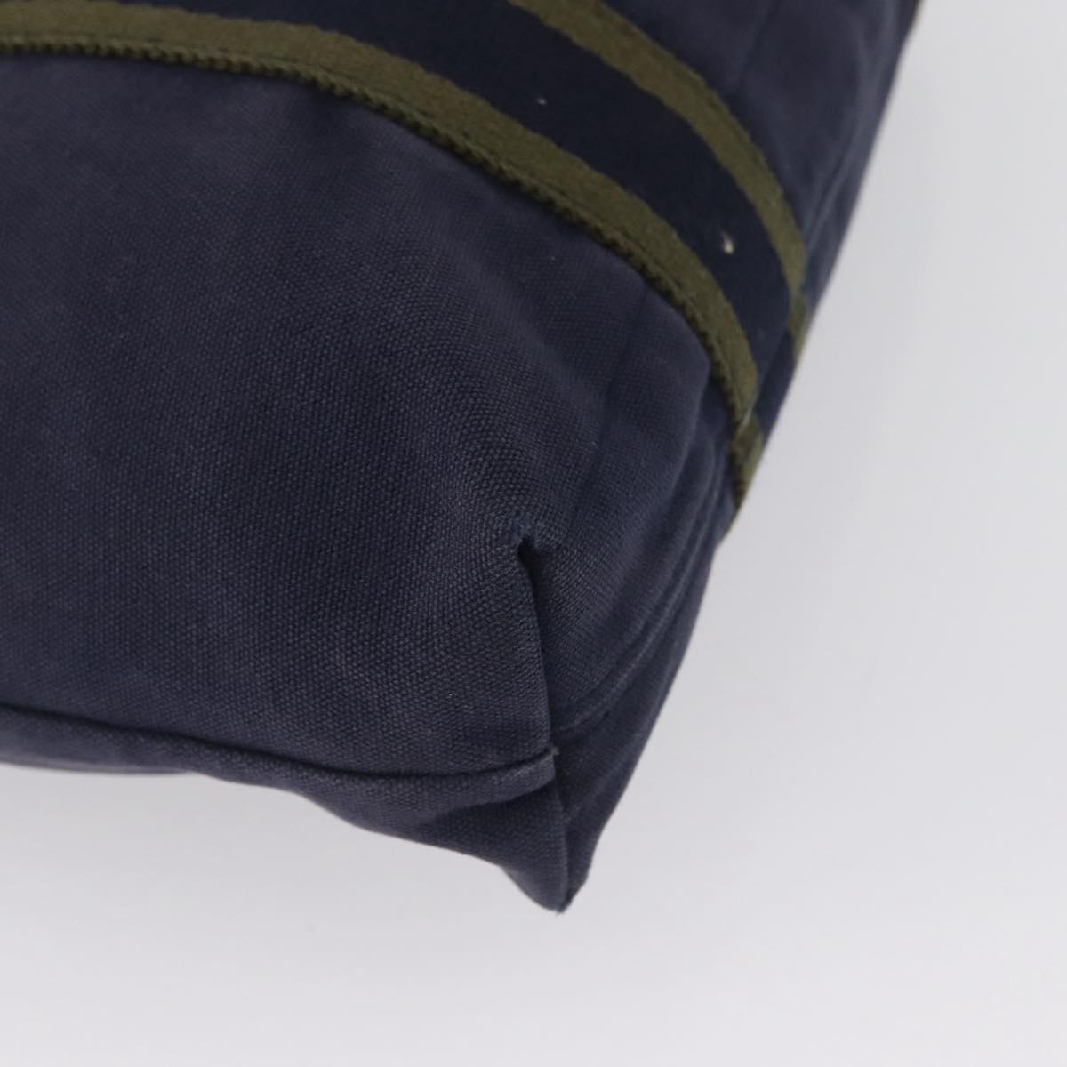 HERMES Fourre Tout Cabass Hand Bag Canvas Navy Auth 168818
