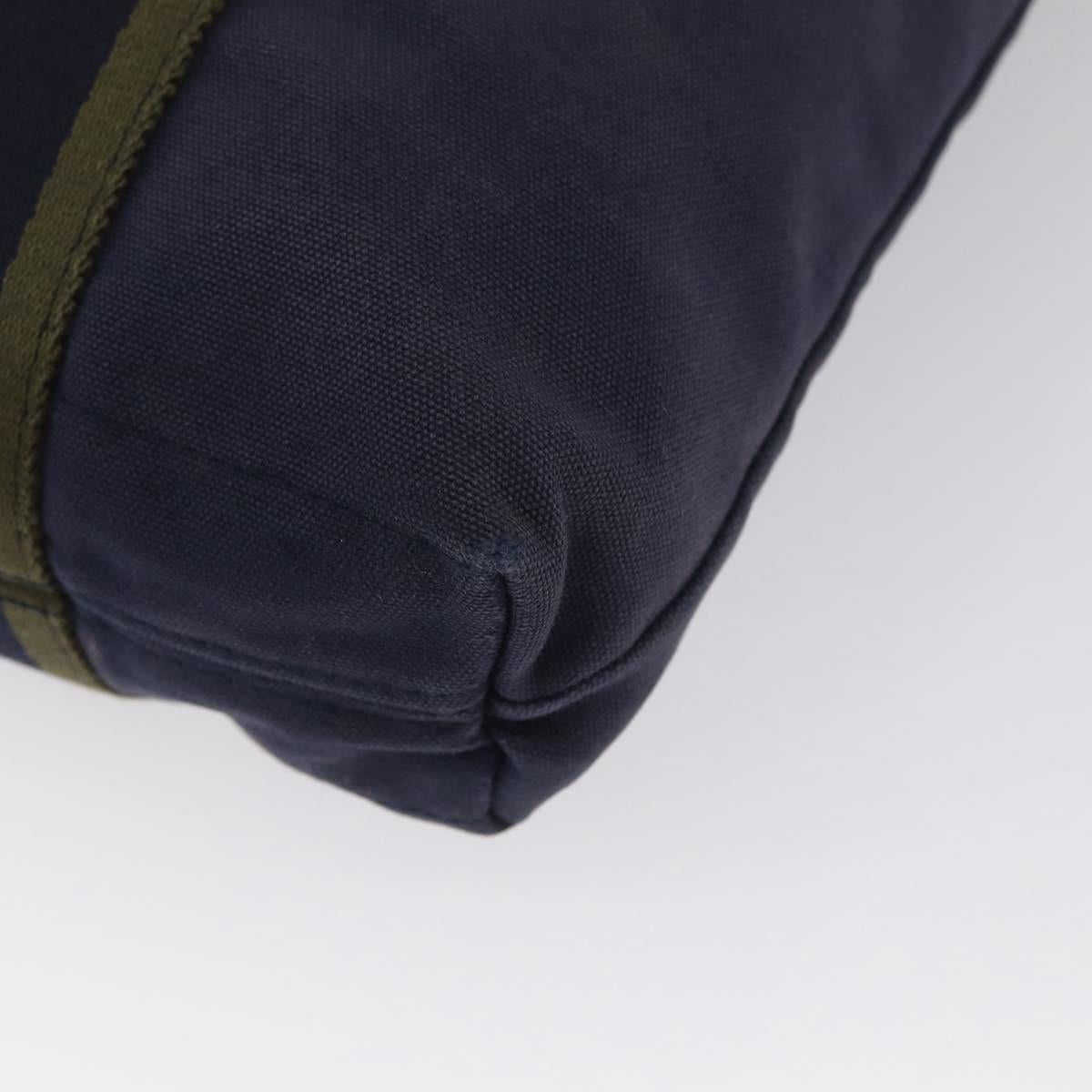 HERMES Fourre Tout Cabass Hand Bag Canvas Navy Auth 168818