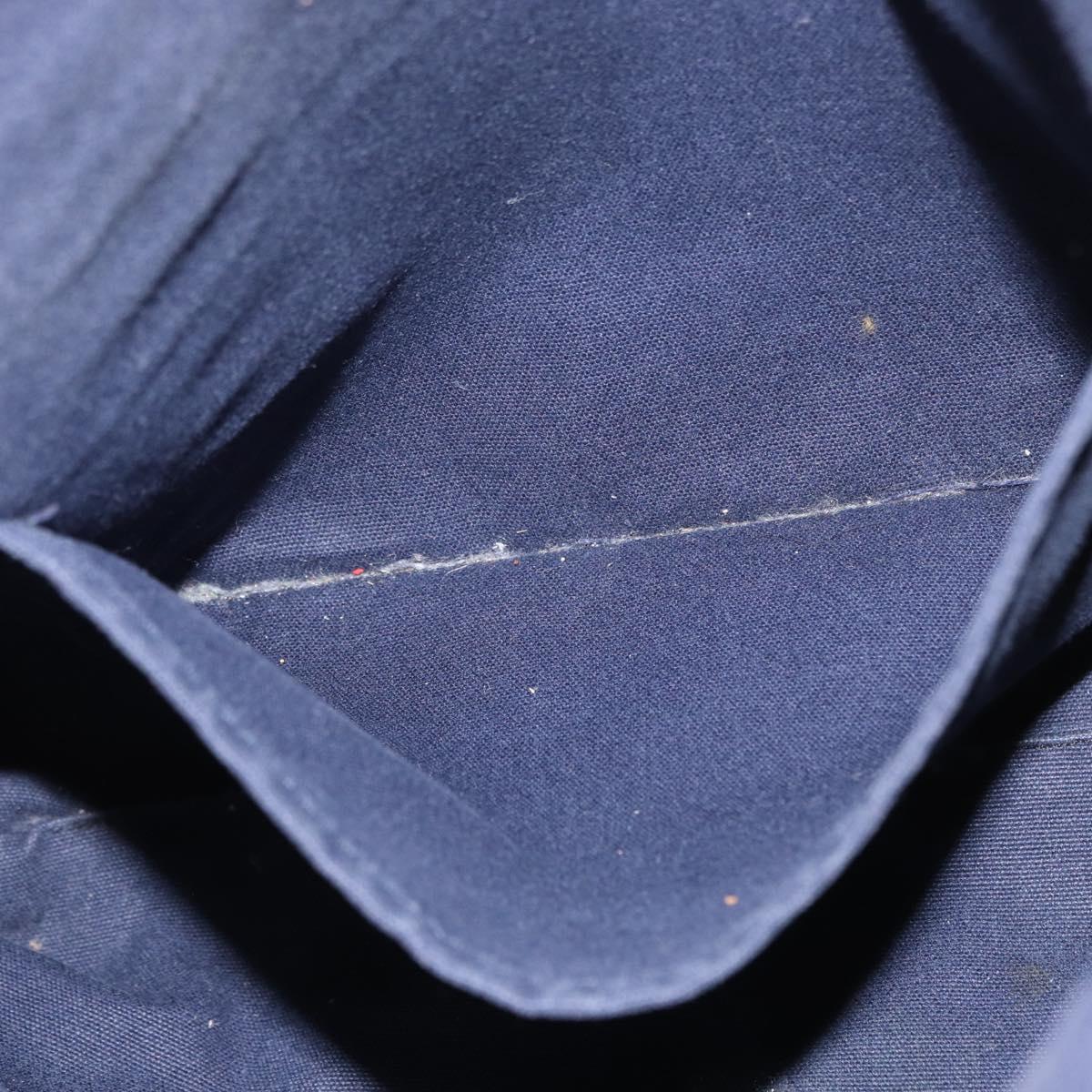 HERMES Fourre Tout Cabass Hand Bag Canvas Navy Auth 168818