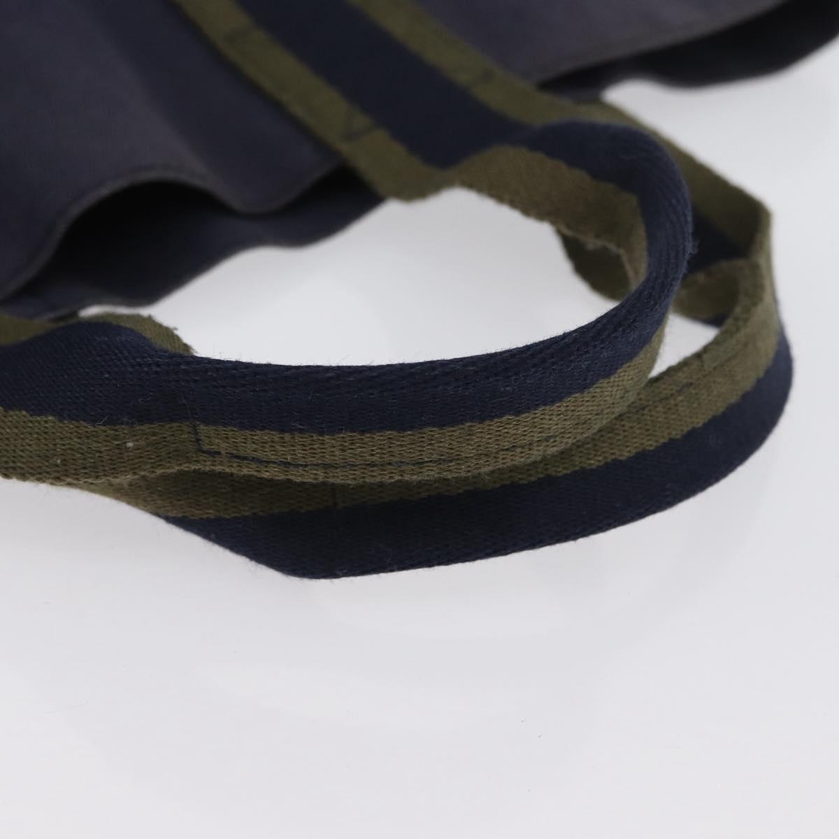 HERMES Fourre Tout Cabass Hand Bag Canvas Navy Auth 168818