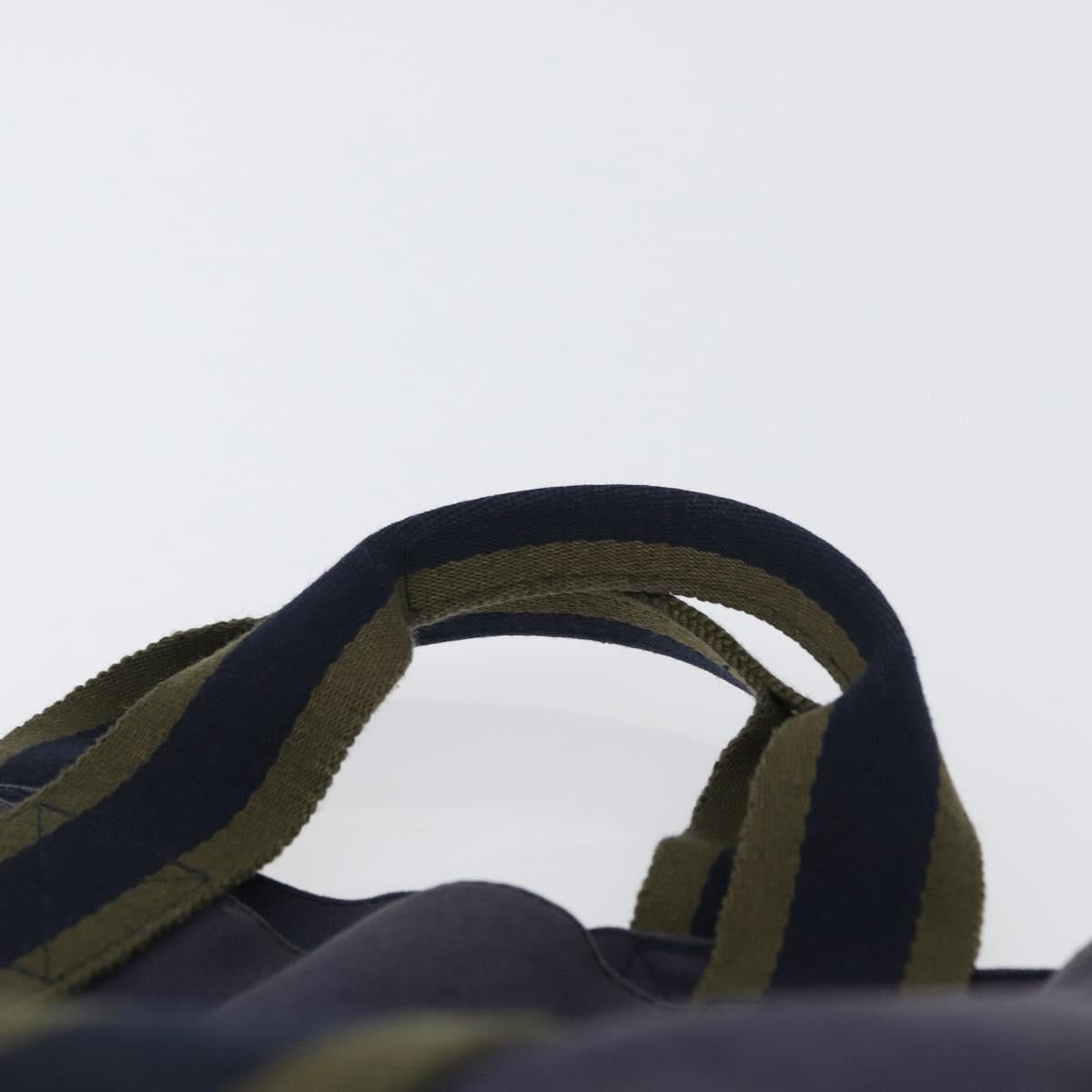 HERMES Fourre Tout Cabass Hand Bag Canvas Navy Auth 168818