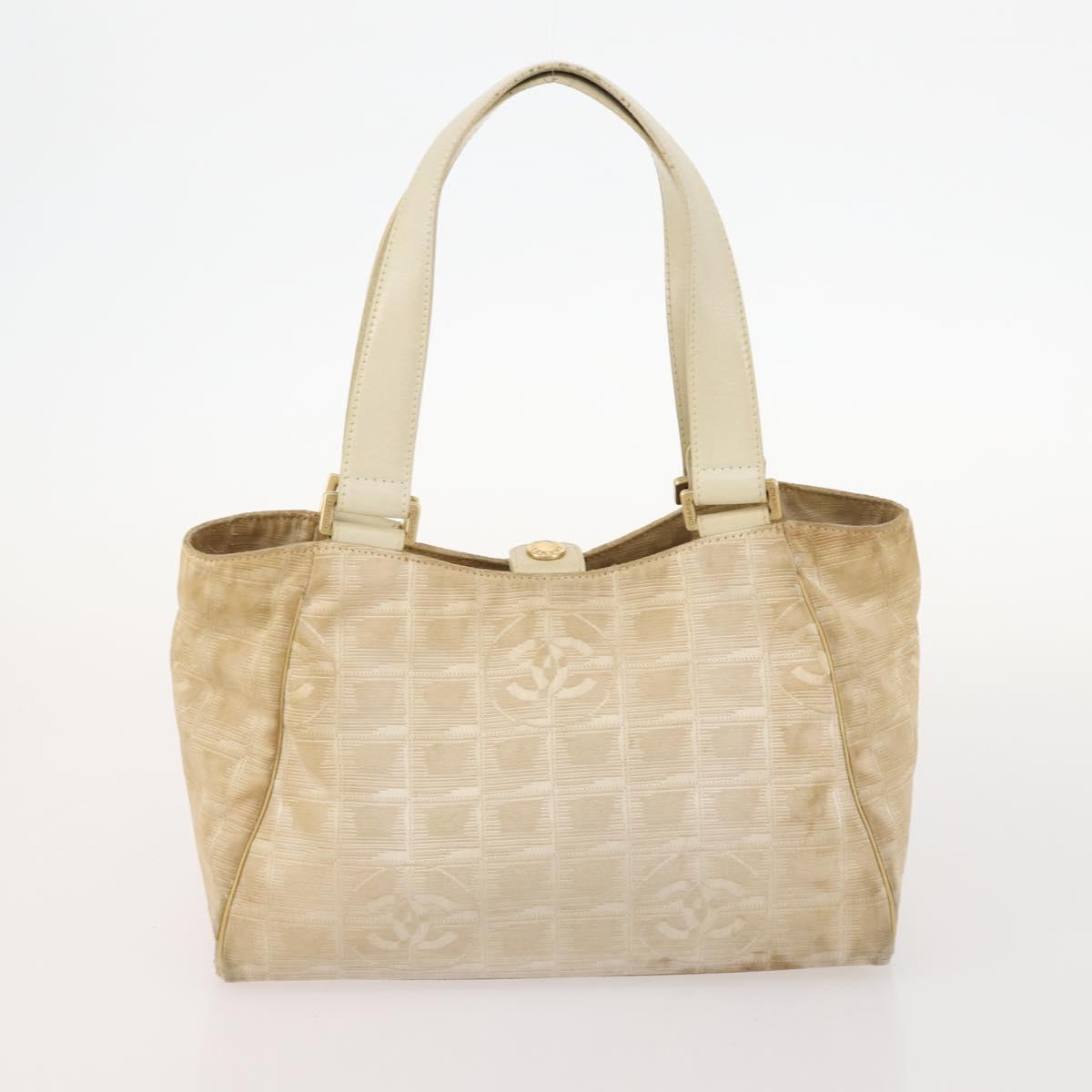 HERMES PRADA Chanel Hand Bag Leather Canvas Nylon 3 Set Beige Auth 168823