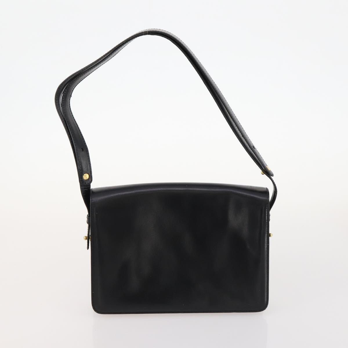 GUCCI GG Crystal Hand Bag Leather 4 Set Beige Black Auth 168824