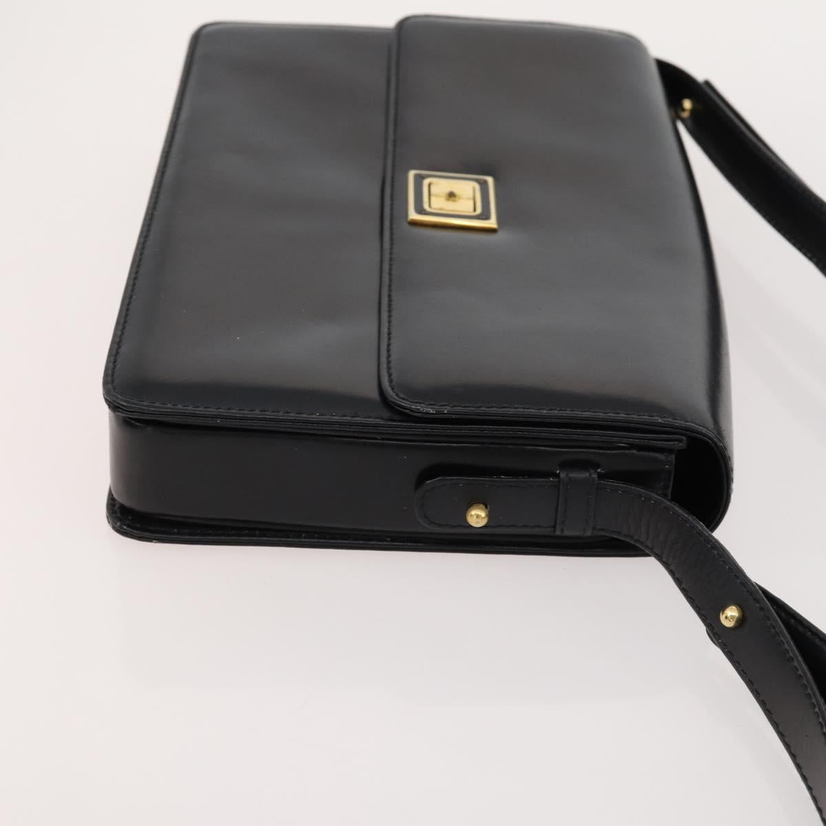 GUCCI GG Crystal Hand Bag Leather 4 Set Beige Black Auth 168824