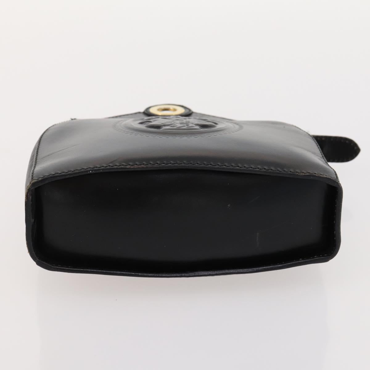 FENDI Zucchino Canvas Pekan Hand Bag 4 Set Brown Black Auth 168826