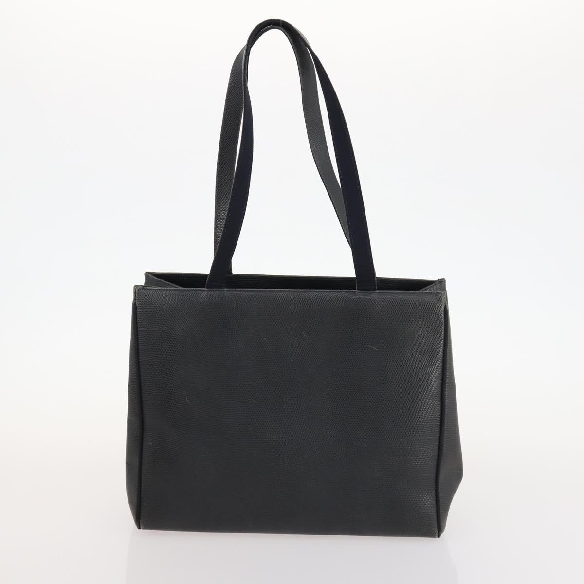Salvatore Ferragamo Tote Bag Leather 2 Set Black Auth 168827