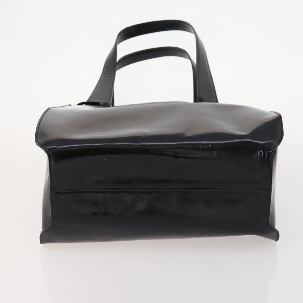 Salvatore Ferragamo Tote Bag Leather 2 Set Black Auth 168827