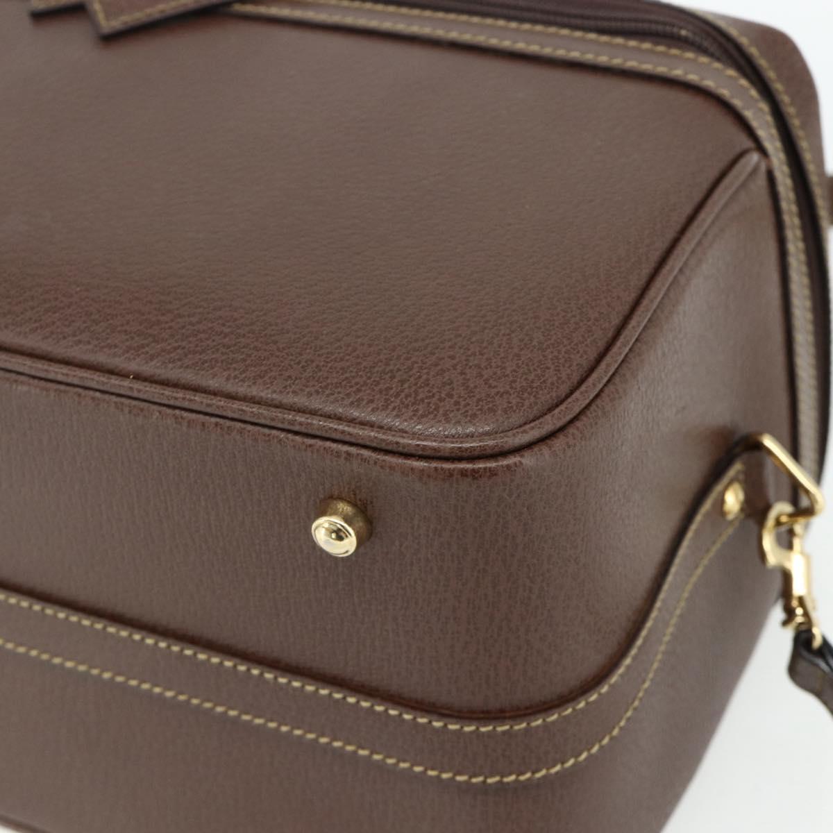 GUCCI Bamboo Hand Bag Leather 2way Brown Gold 013 2122 2491 Auth 168841