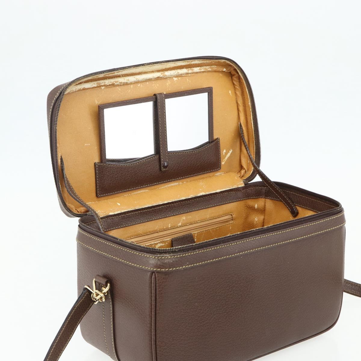 GUCCI Bamboo Hand Bag Leather 2way Brown Gold 013 2122 2491 Auth 168841