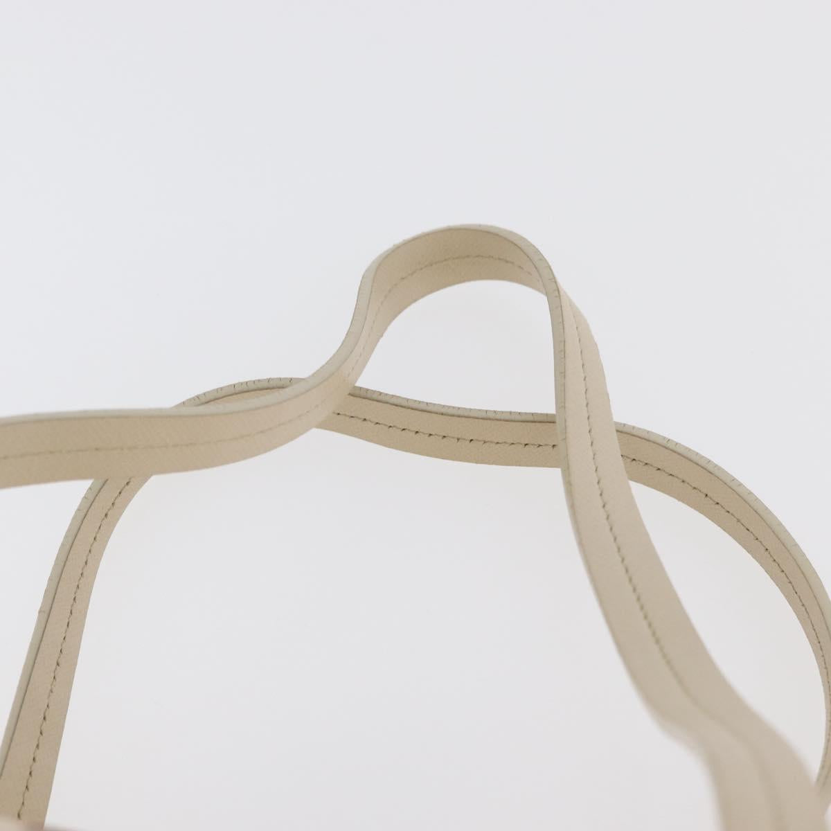 PRADA Hand Bag Nylon Beige Gold Auth 168855A