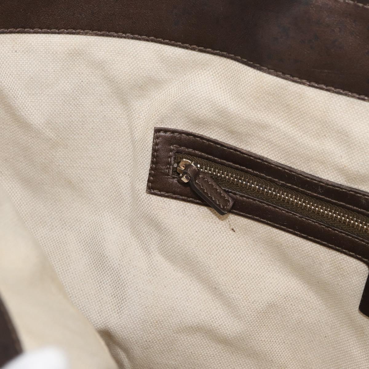GUCCI GG Canvas Guccissima Bamboo Bag Leather Brown Gold 269956 Auth 168862A