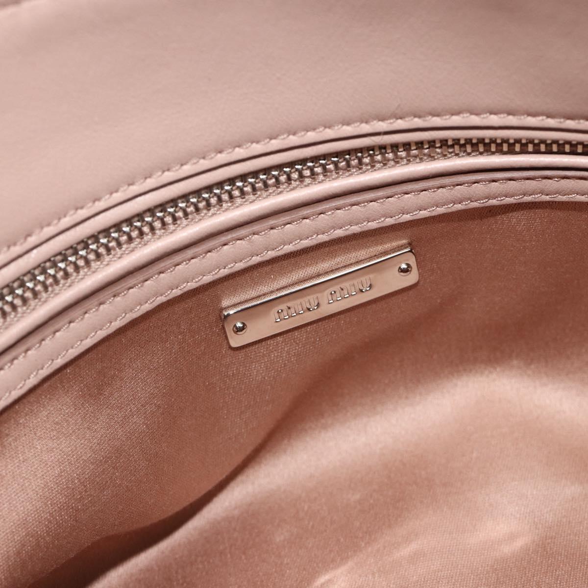 Miu Miu Chain Shoulder Bag Fur Pink White Green Auth 168873A