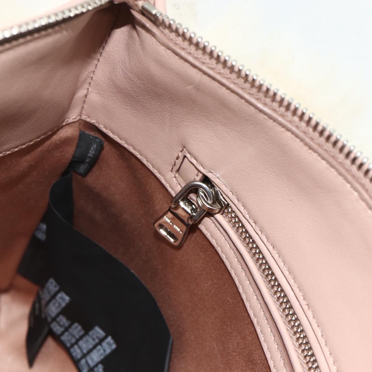 Miu Miu Chain Shoulder Bag Fur Pink White Green Auth 168873A