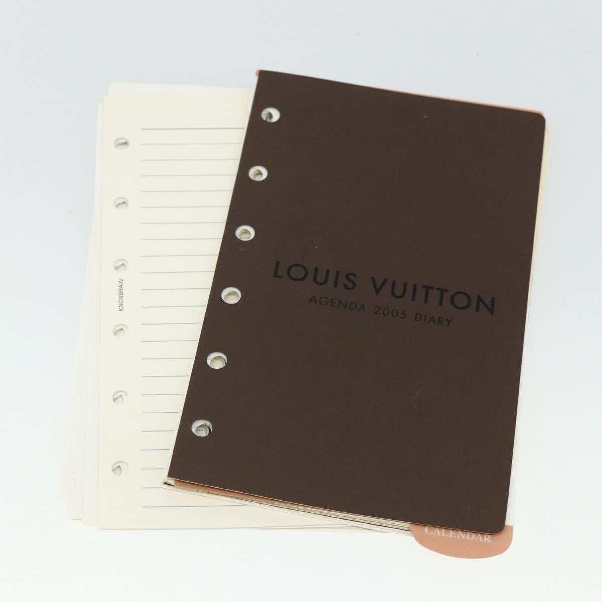 LOUIS VUITTON Multicolor Agenda PM Day Planner Cover Black R20895 Auth 168878A