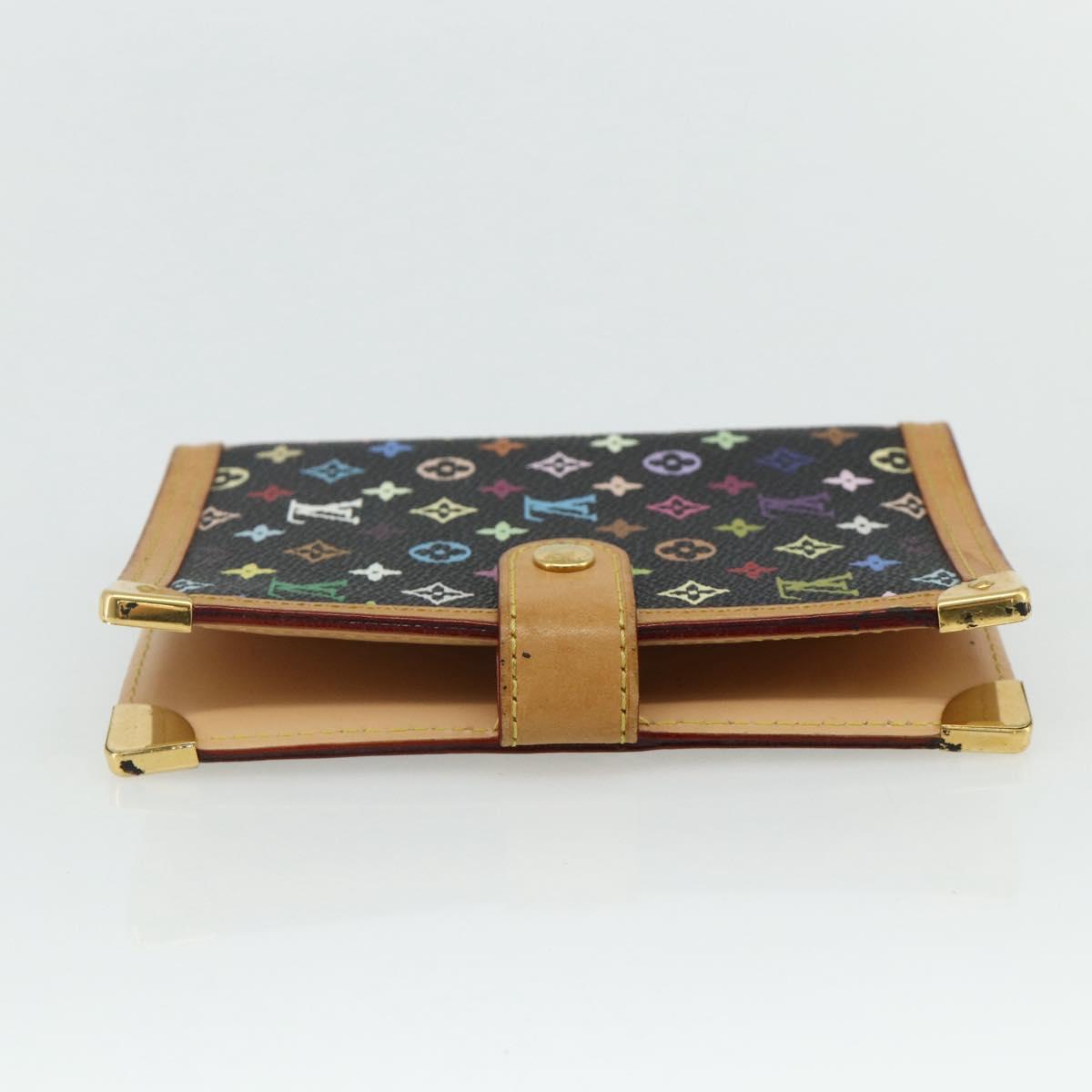 LOUIS VUITTON Multicolor Agenda PM Day Planner Cover Black R20895 Auth 168878A