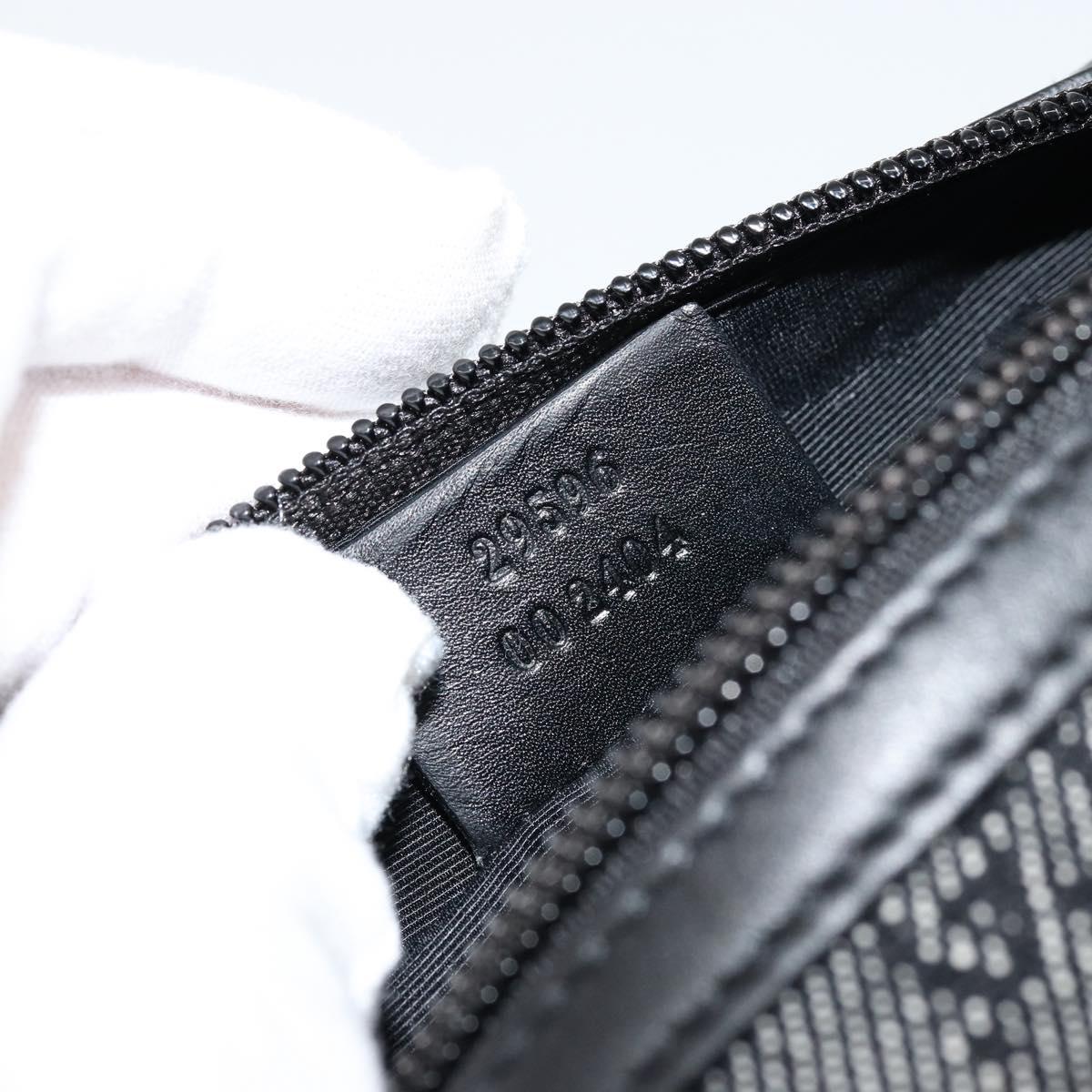 GUCCI GG Canvas Pouch Black 29596 Auth 168883A