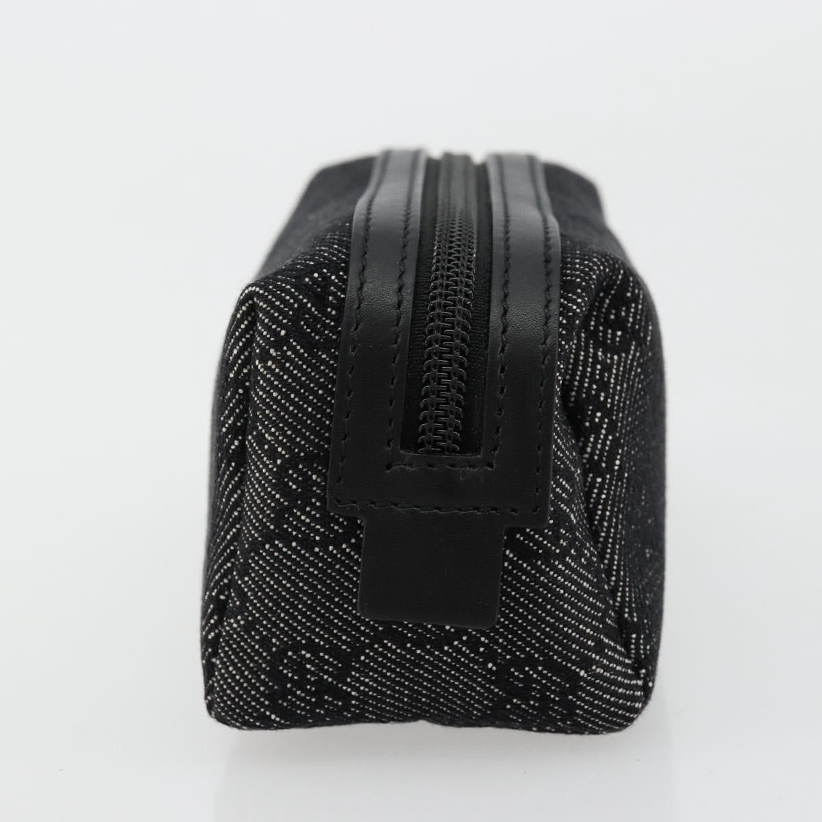 GUCCI GG Canvas Pouch Black 29596 Auth 168883A