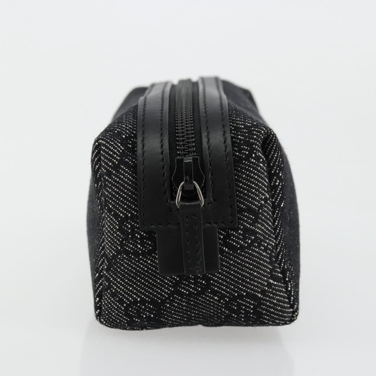 GUCCI GG Canvas Pouch Black 29596 Auth 168883A