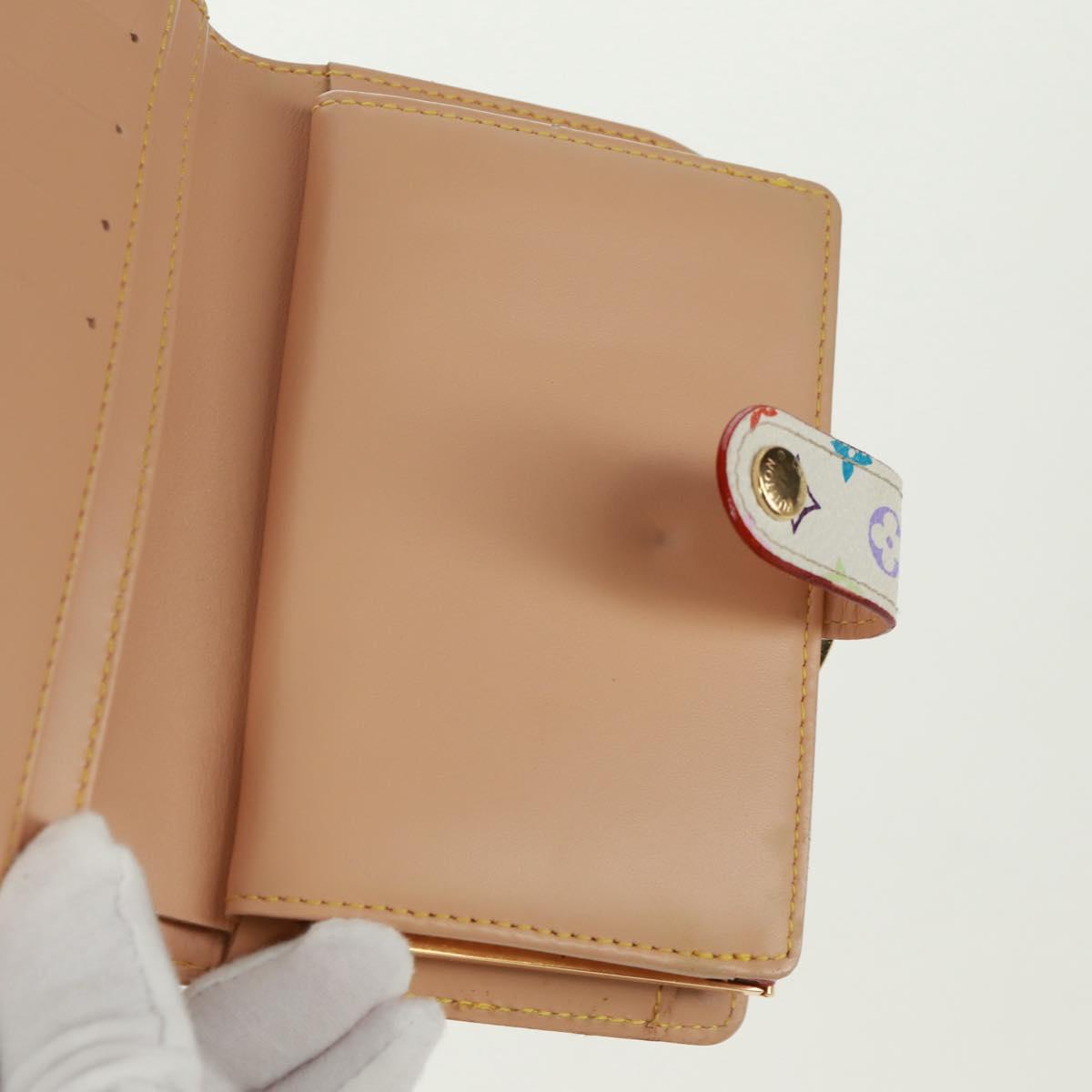 LOUIS VUITTON Multicolor Portefeuille Viennois Bifold White M92987 Auth 168924V
