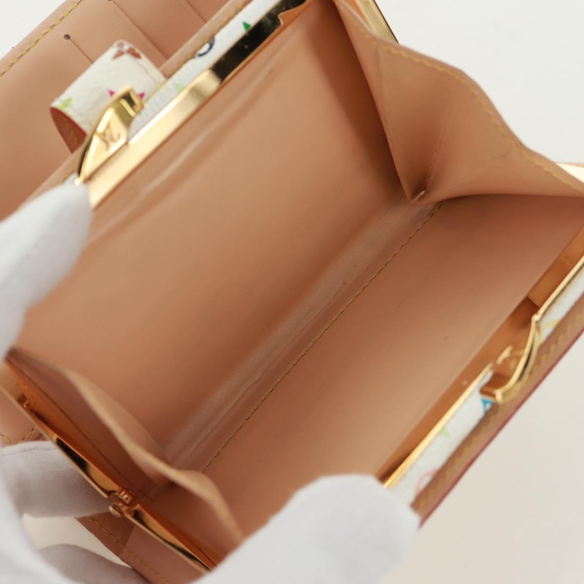 LOUIS VUITTON Multicolor Portefeuille Viennois Bifold White M92987 Auth 168924V