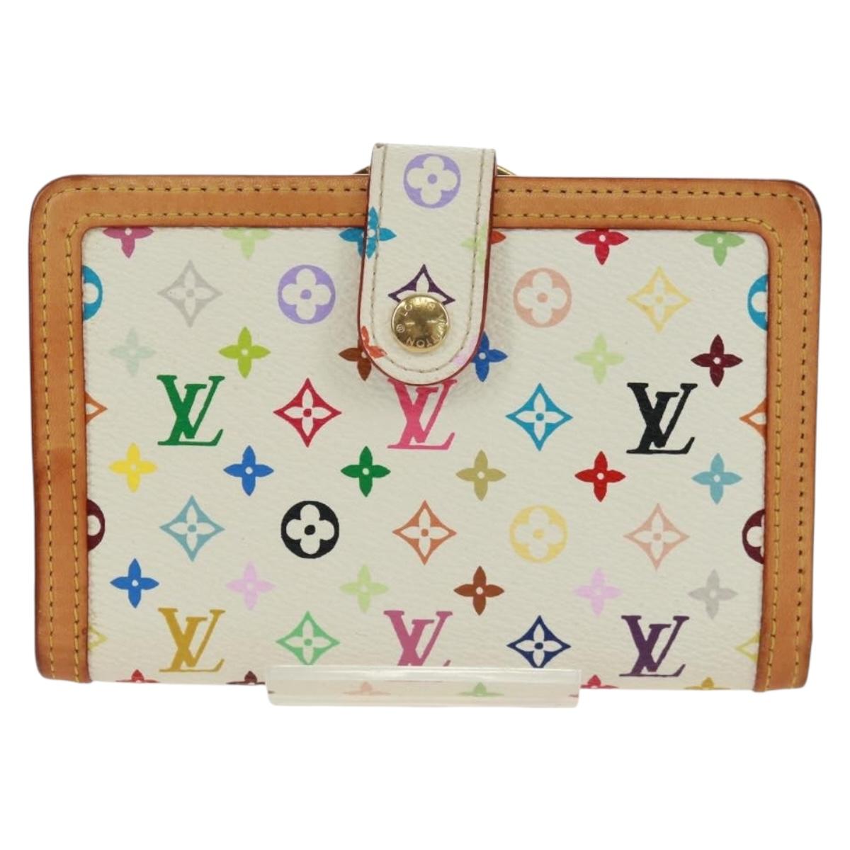 LOUIS VUITTON Multicolor Portefeuille Viennois Bifold White M92987 Auth 168924V