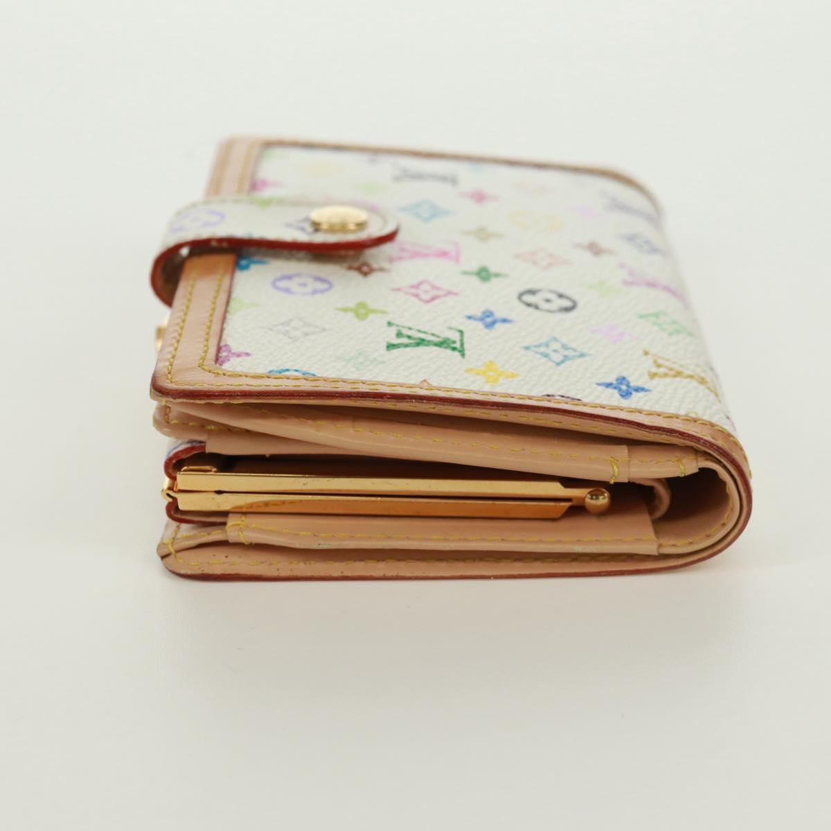 LOUIS VUITTON Multicolor Portefeuille Viennois Bifold White M92987 Auth 168924V