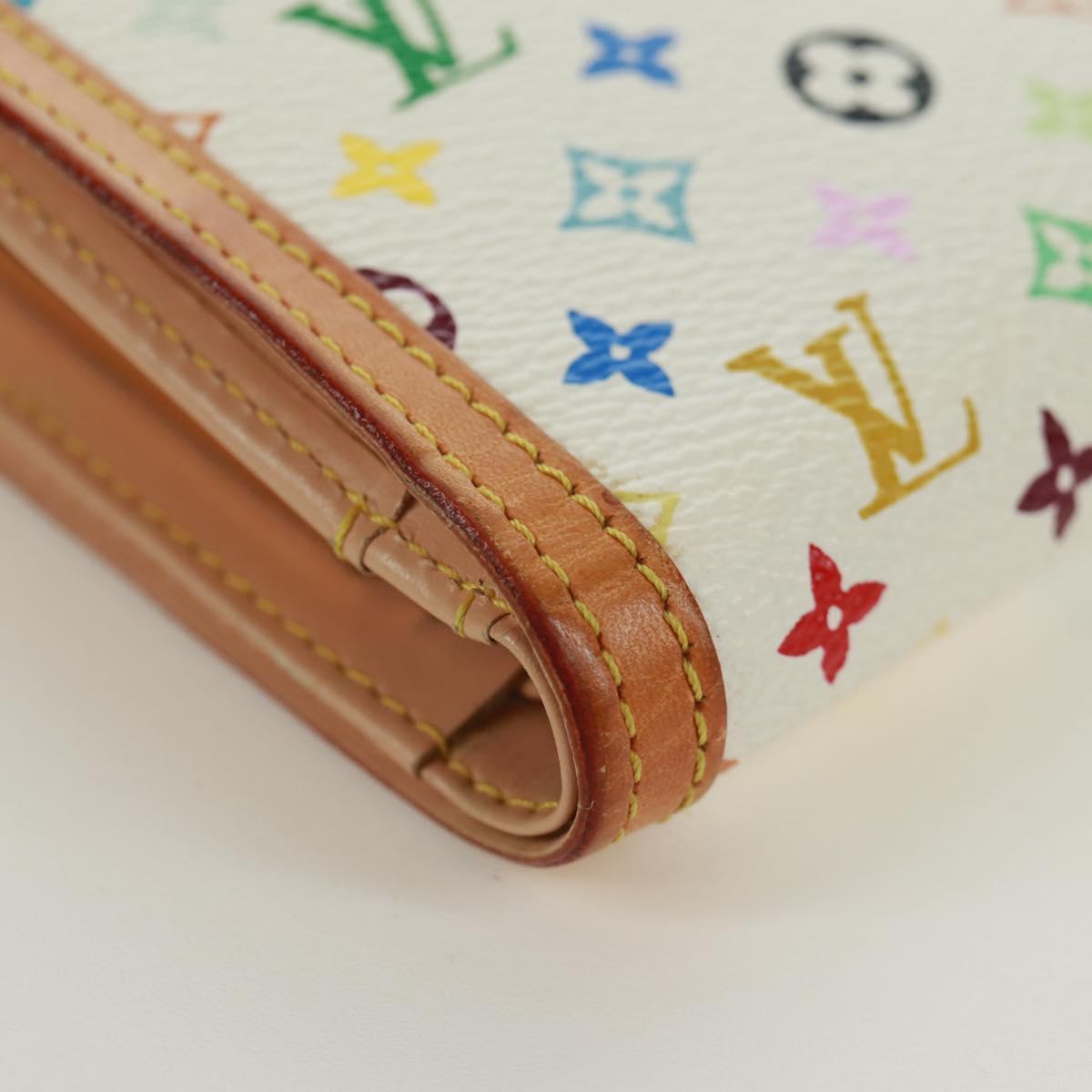 LOUIS VUITTON Multicolor Portefeuille Viennois Bifold White M92987 Auth 168924V