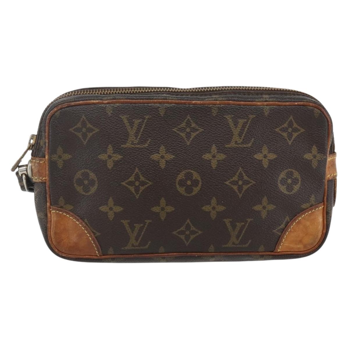 LOUIS VUITTON Monogram Marly Dragonne PM Clutch Bag M51827 LV Auth 168928