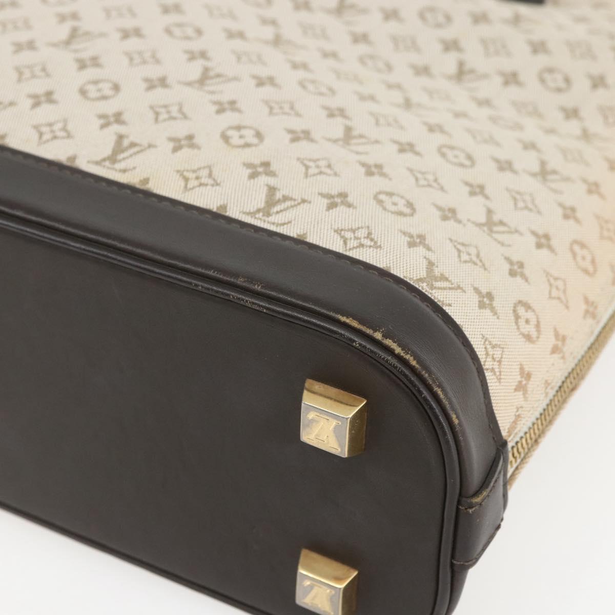 LOUIS VUITTON Monogram Mini Alma Haut Hand Bag Khaki M92203 LV Auth 168931