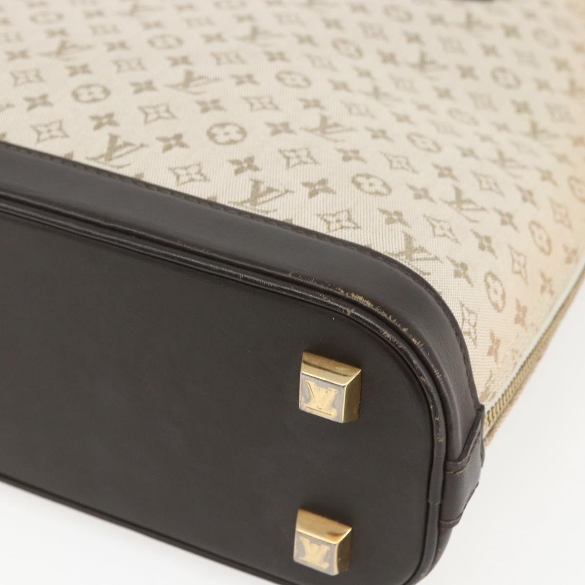 LOUIS VUITTON Monogram Mini Alma Haut Hand Bag Khaki M92203 LV Auth 168931