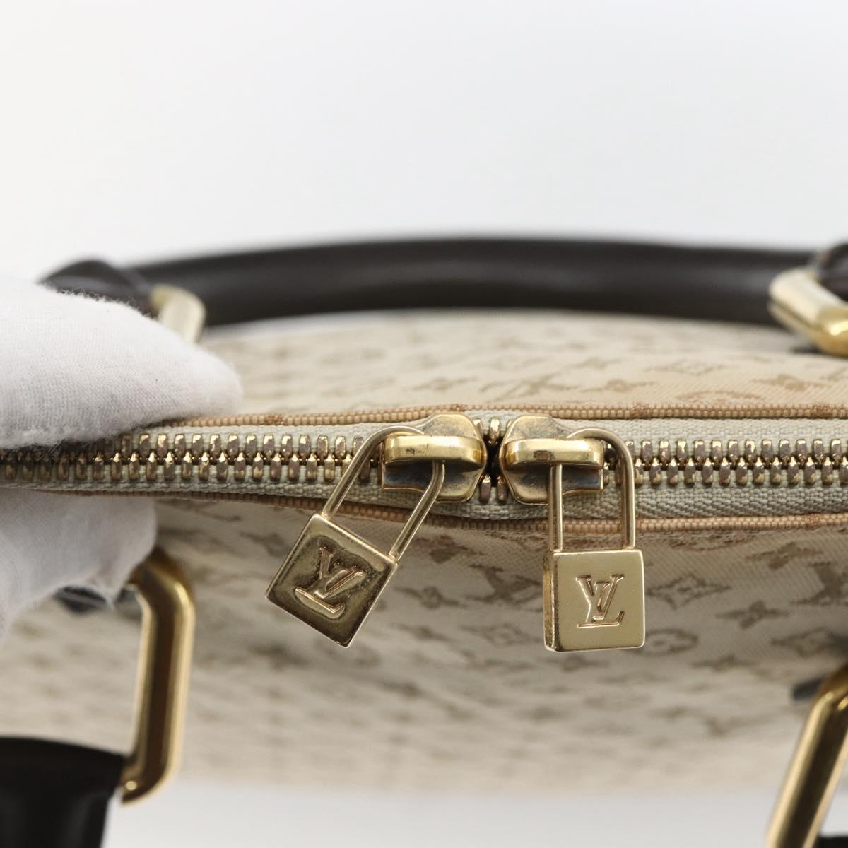 LOUIS VUITTON Monogram Mini Alma Haut Hand Bag Khaki M92203 LV Auth 168931