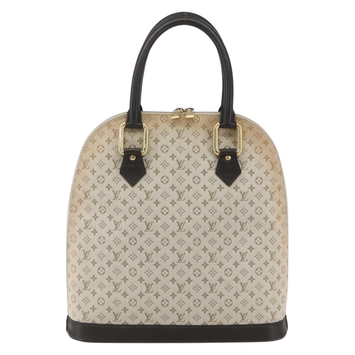 LOUIS VUITTON Monogram Mini Alma Haut Hand Bag Khaki M92203 LV Auth 168931