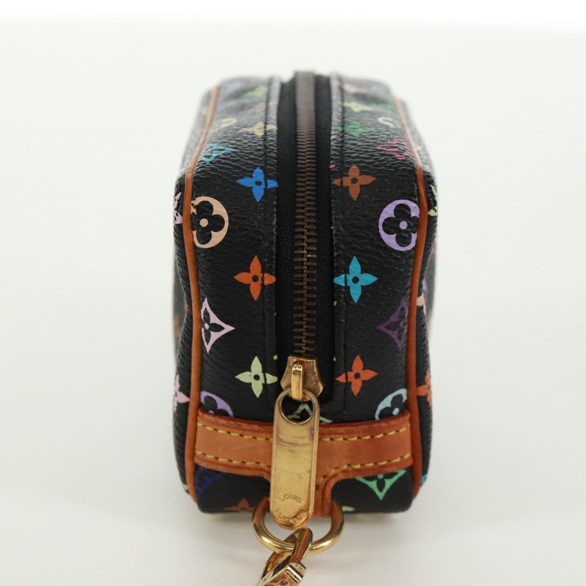 LOUIS VUITTON Monogram Multicolor Trousse Wapity Pouch Black M58034 Auth 168949V