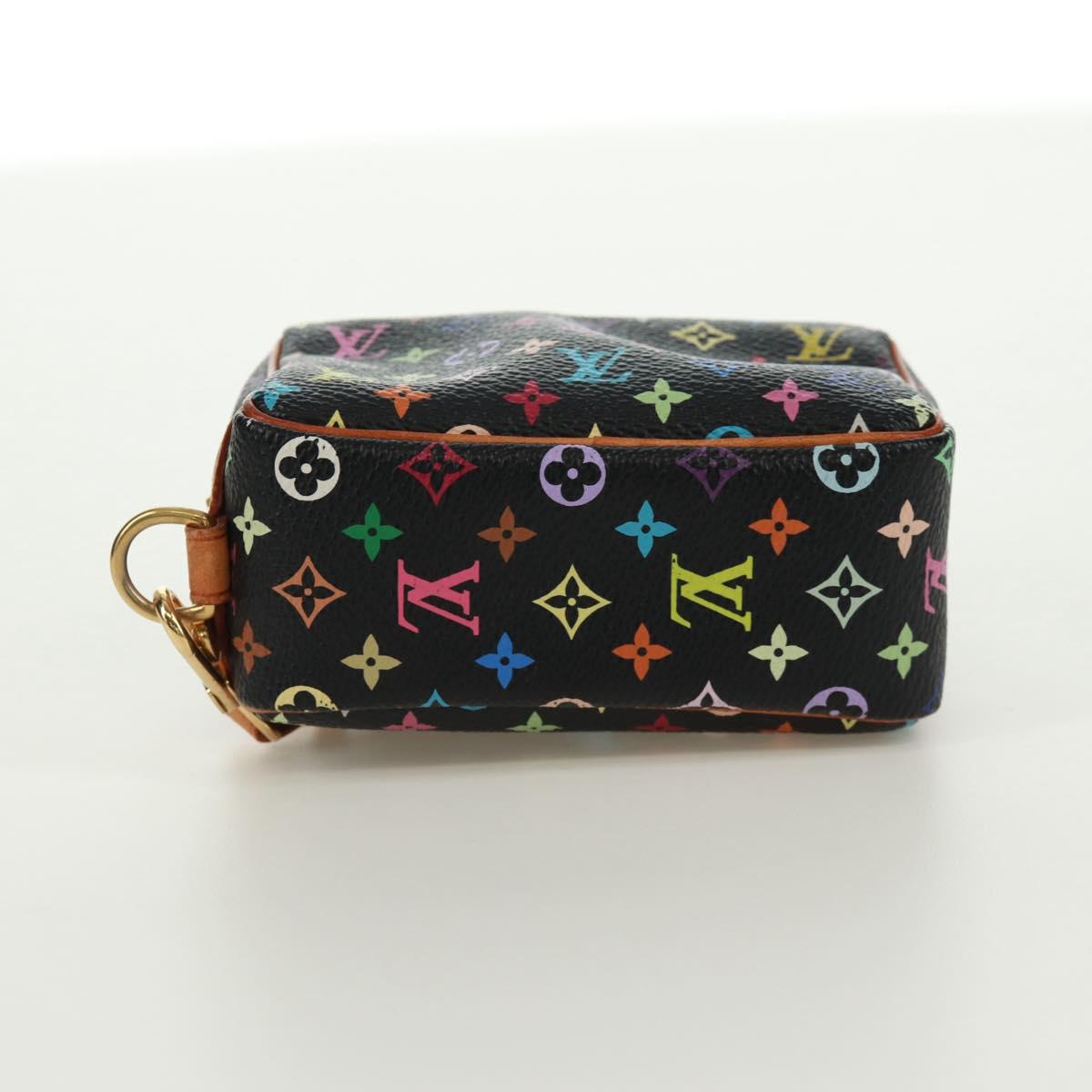 LOUIS VUITTON Monogram Multicolor Trousse Wapity Pouch Black M58034 Auth 168949V