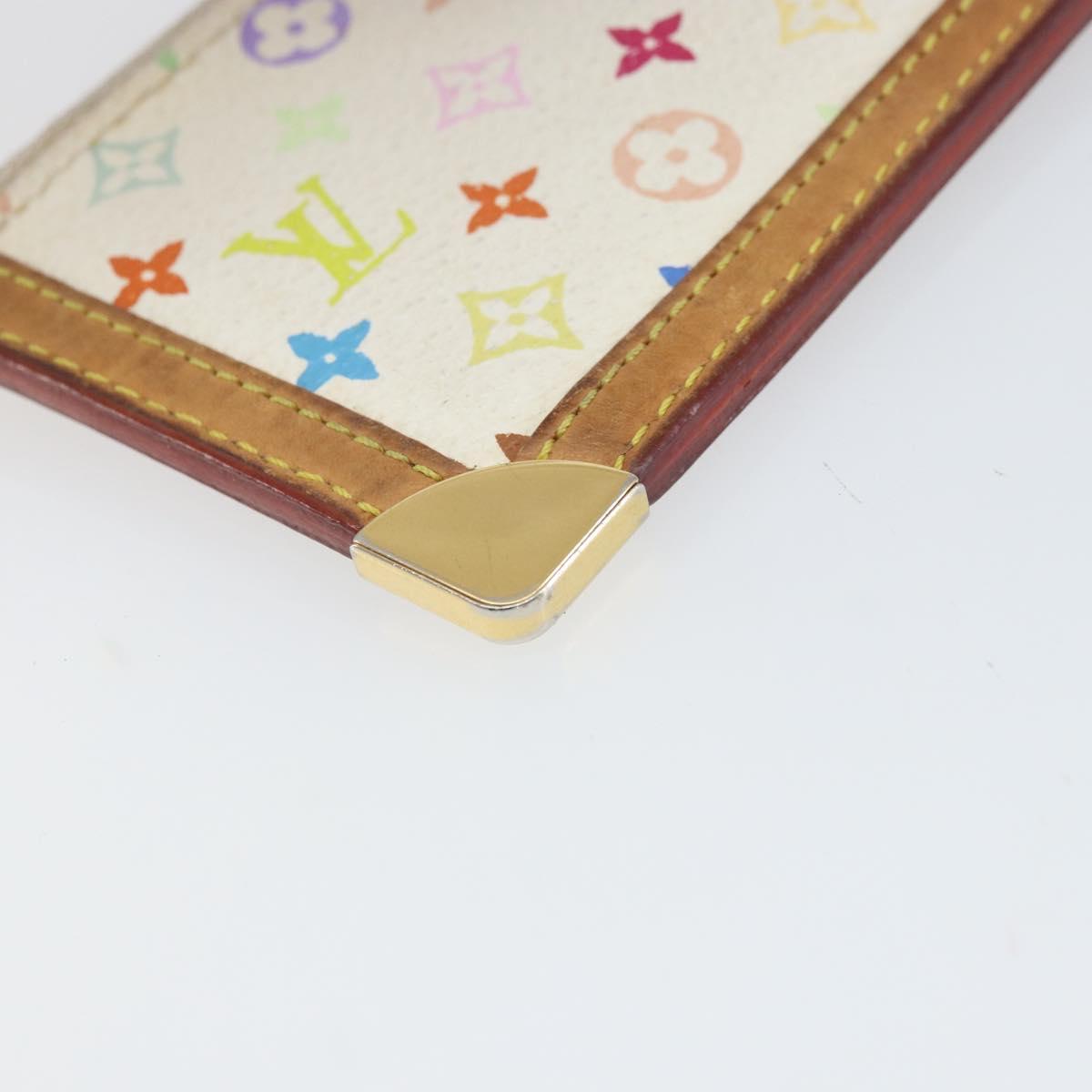 LOUIS VUITTON Monogram Multicolor Pochette Cles Purse White M92655 Auth 168950