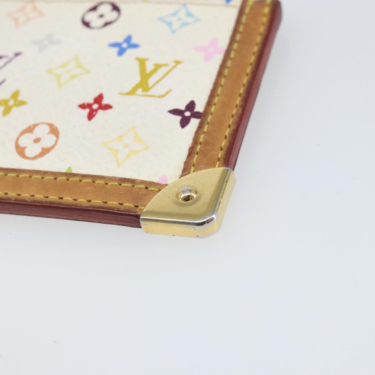 LOUIS VUITTON Monogram Multicolor Pochette Cles Purse White M92655 Auth 168950