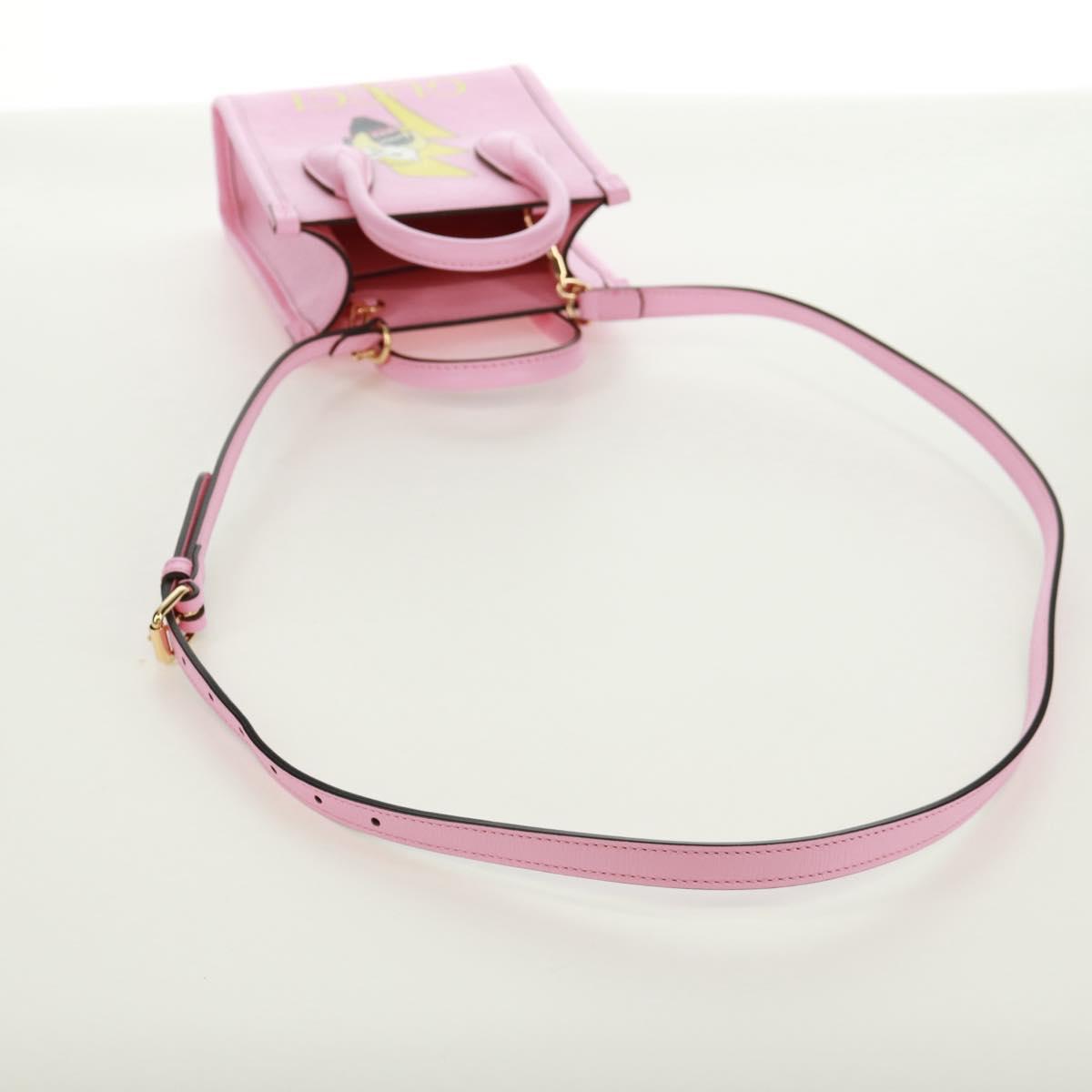 GUCCI Hand Bag Leather 2way Pink Gold 671623 Auth 168965M