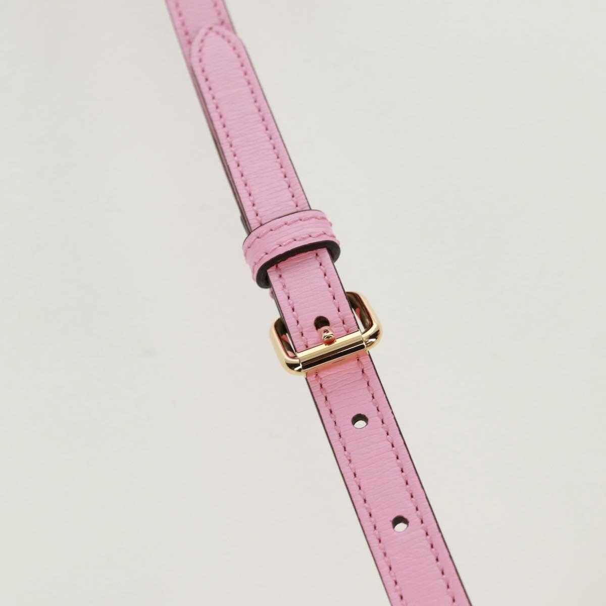GUCCI Hand Bag Leather 2way Pink Gold 671623 Auth 168965M