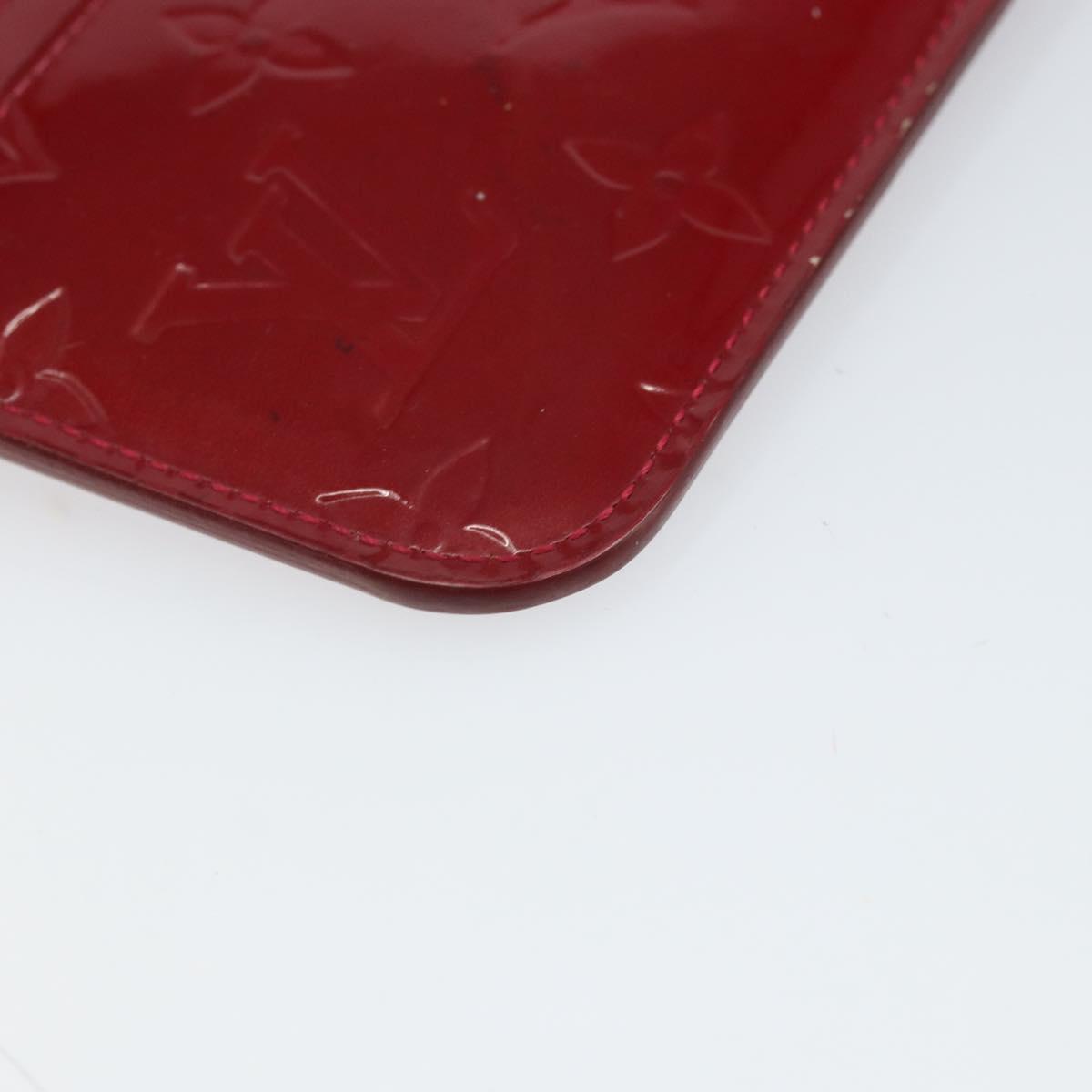 LOUIS VUITTON Vernis Pochette Cle NM Purse Rouge Grunadine M91737 LV Auth 168999