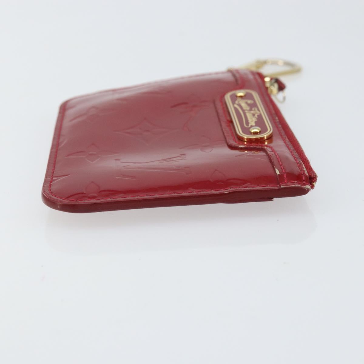 LOUIS VUITTON Vernis Pochette Cle NM Purse Rouge Grunadine M91737 LV Auth 168999