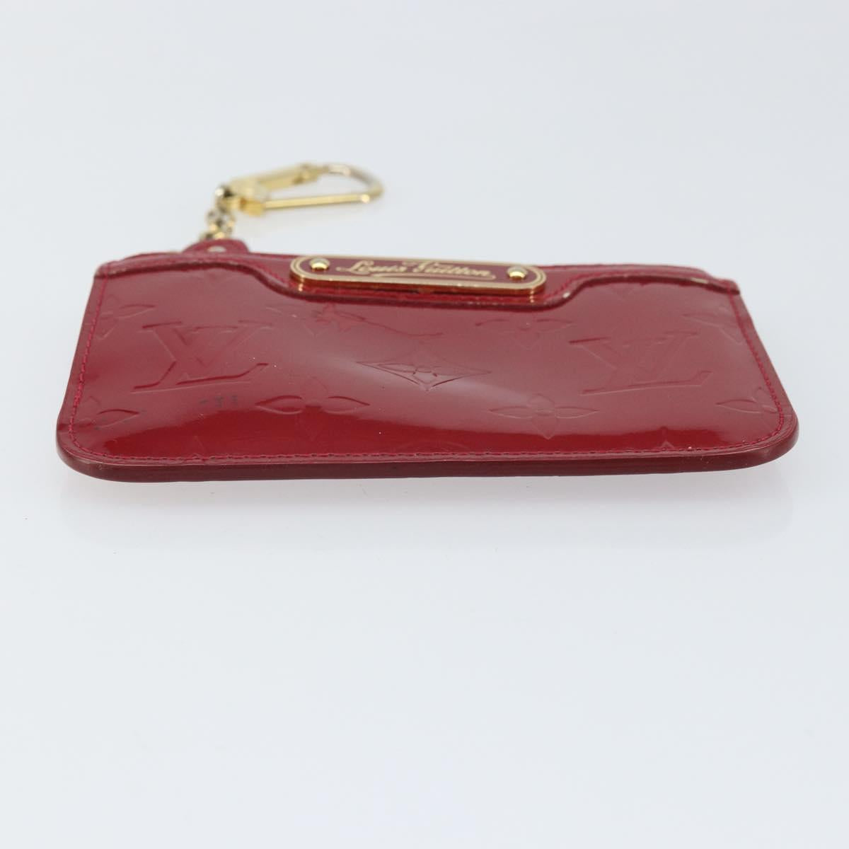 LOUIS VUITTON Vernis Pochette Cle NM Purse Rouge Grunadine M91737 LV Auth 168999