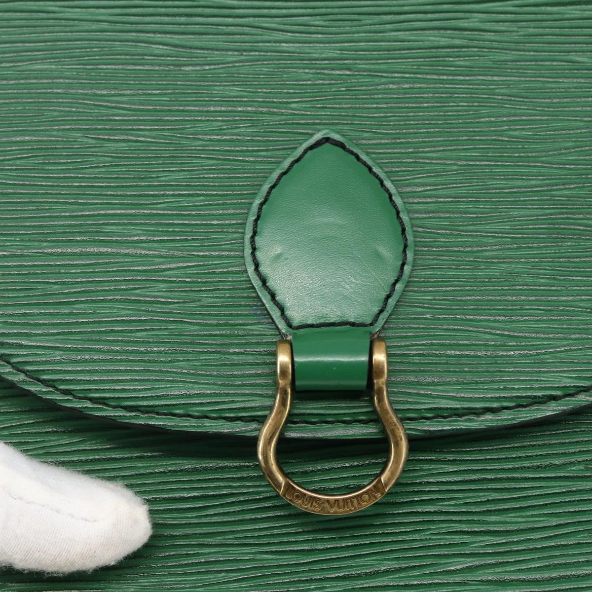 LOUIS VUITTON Epi Saint Cloud PM Shoulder Bag Green M52214 LV Auth 169021