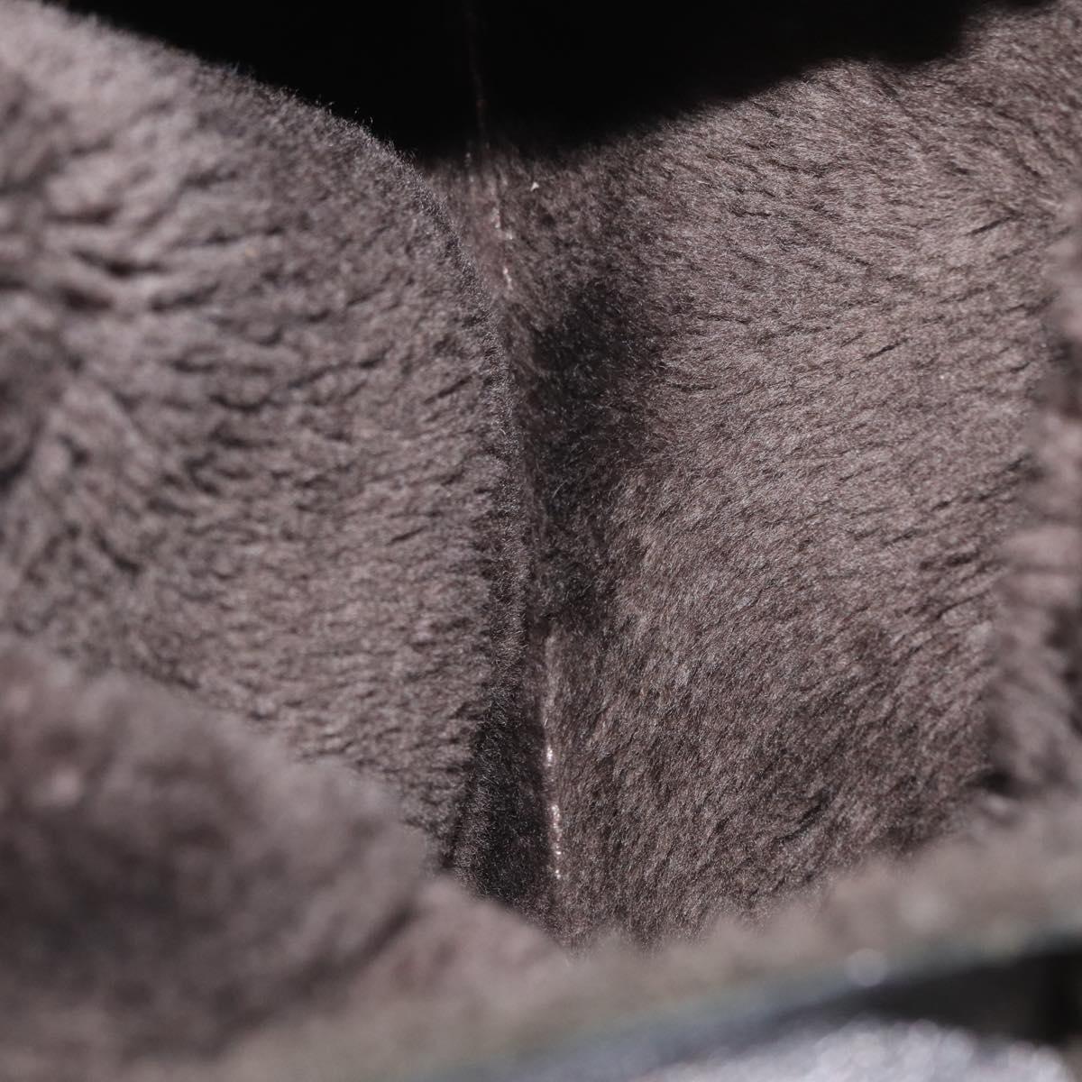 Salvatore Ferragamo Gancini Hand Bag Mouton Gray Auth 169029