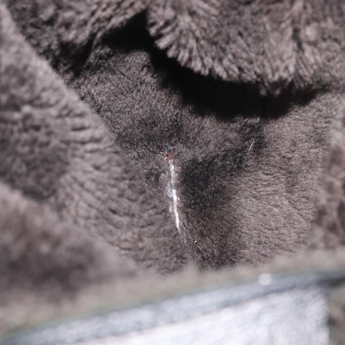 Salvatore Ferragamo Gancini Hand Bag Mouton Gray Auth 169029