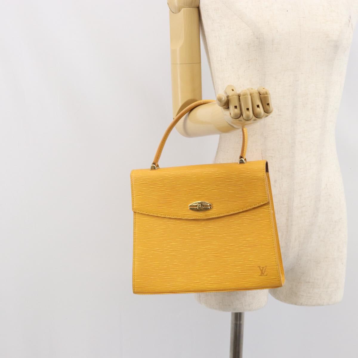 LOUIS VUITTON Epi Malesherbes Hand Bag Tassili Yellow Jonne M52379 Auth 169040