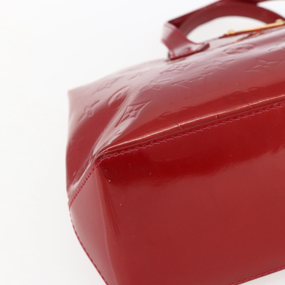 LOUIS VUITTON Monogram Vernis Wilshire PM Bag Rouge Favist M91644 LV Auth 169042