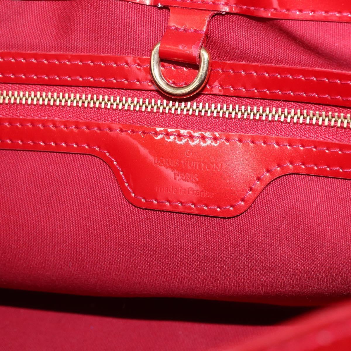 LOUIS VUITTON Monogram Vernis Wilshire PM Bag Rouge Favist M91644 LV Auth 169042
