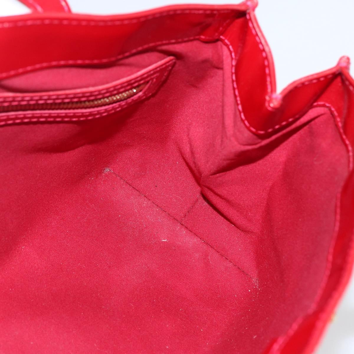 LOUIS VUITTON Monogram Vernis Wilshire PM Bag Rouge Favist M91644 LV Auth 169042