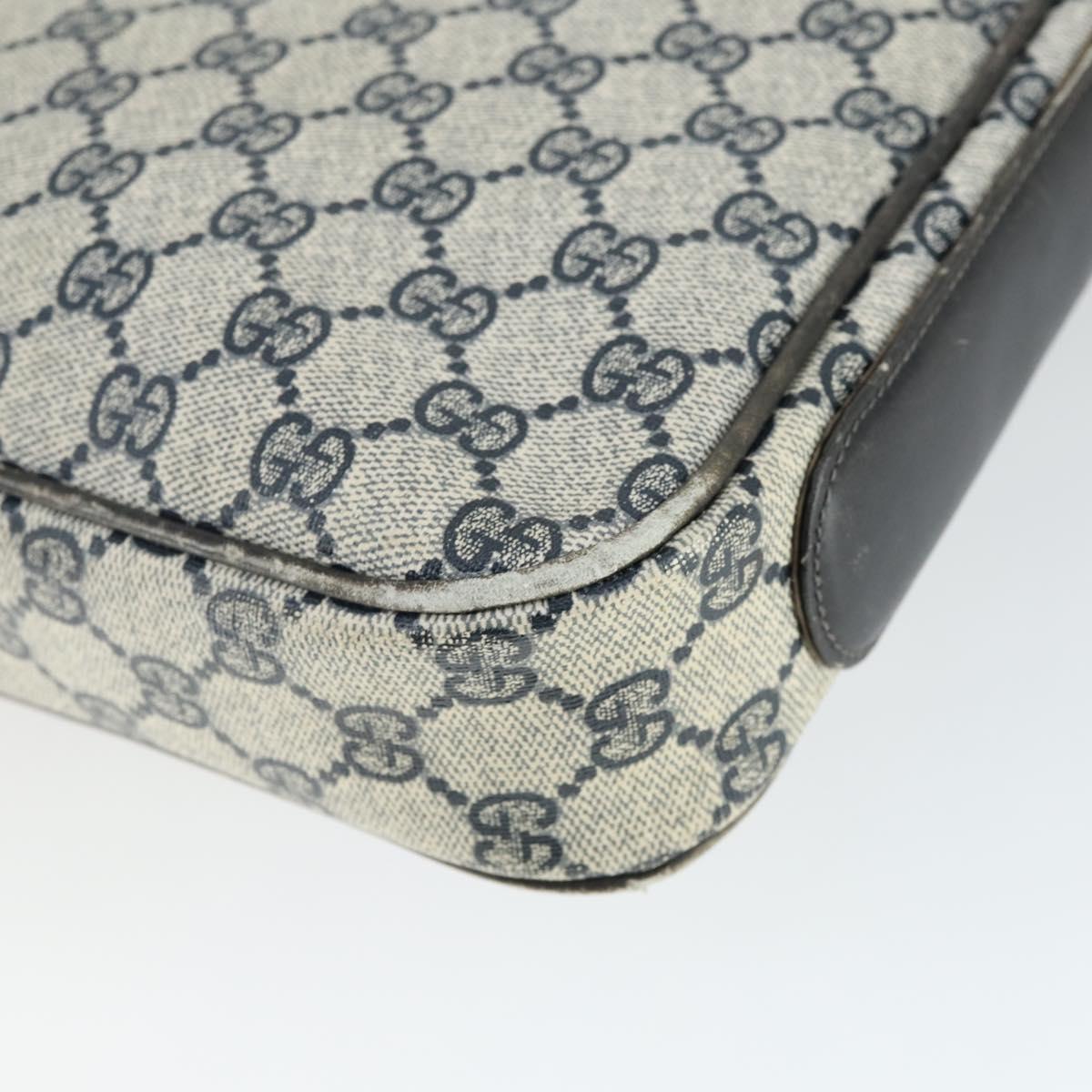 GUCCI GG Supreme Shoulder Bag PVC Navy Auth 169045