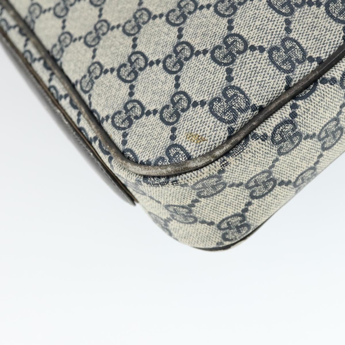 GUCCI GG Supreme Shoulder Bag PVC Navy Auth 169045